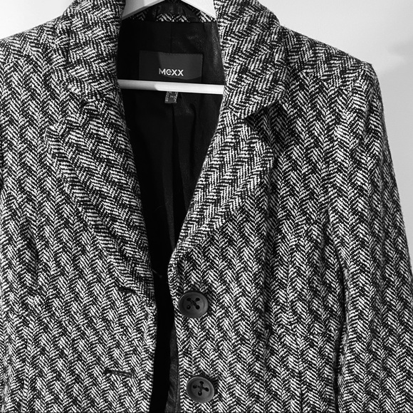 MEXX Tweed Wool Trench Coat - Picture 1 of 10